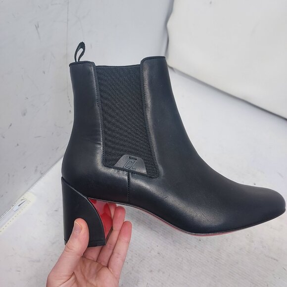 Christian Louboutin Black Leather Turelastic Chelsea Boot - Picture 12 of 12